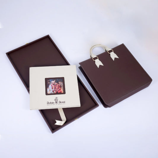 Premium Leather Box With Two Leather Colour and Acrylic Window (SP-06) photo 2