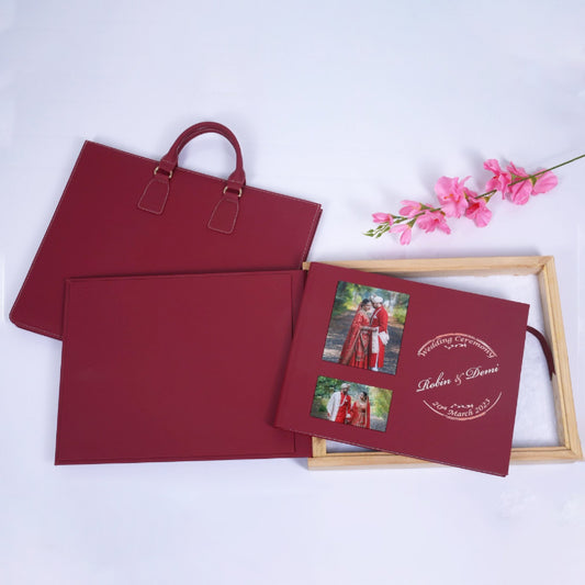 Wooden Frame Leather Box (SP-09) photo 2