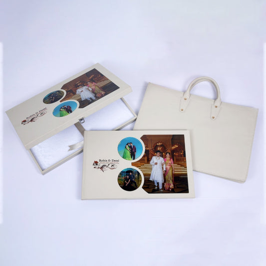 Elegent Leather Box With Acrylic Window and Text Print (SP-11) photo 1
