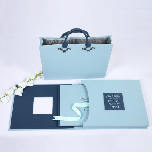Elegent leather Box With Text Print On Leather Frame (SP-15) photo 2