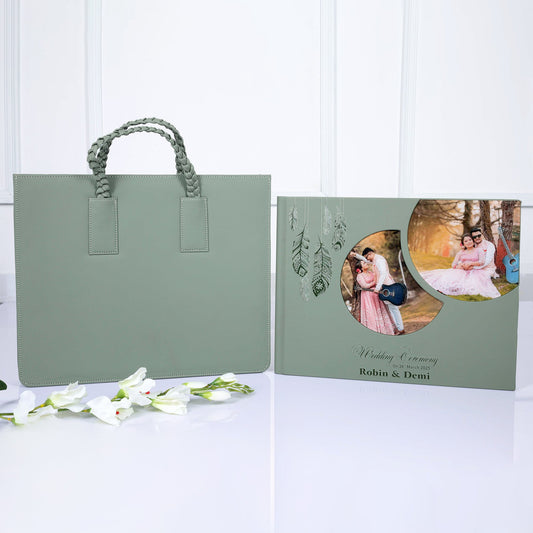 Leather Cover With-Acrylic Window and Text Embossed (CST-22) photo 2