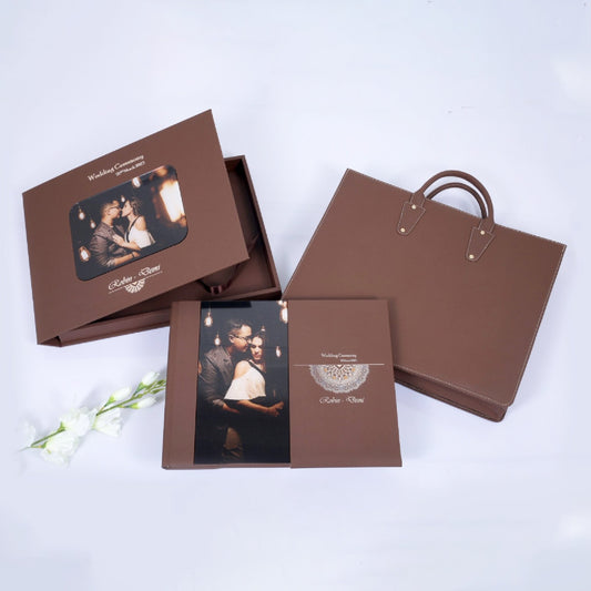 Premium Leather Box With Acrylic Window Photo (SP-04) photo 1