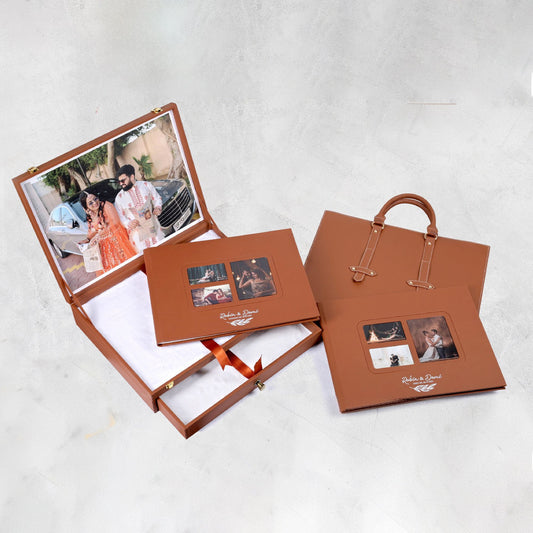 Premium Leather Box with Couple Photo Inside Lid (SG-06) photo 1