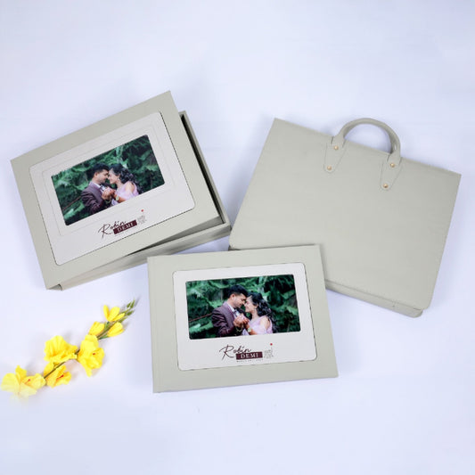 Premium Leather Box With Wooden Frame and Acrylic Window (SP-03) photo 1