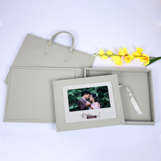 Premium Leather Box With Wooden Frame and Acrylic Window (SP-03) photo 2
