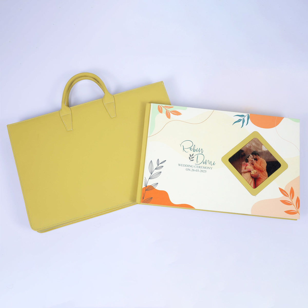 White Leather Printed Cover With Acrylic Window (LS-01) photo 1