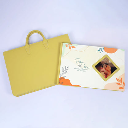 White Leather Printed Cover With Acrylic Window (LS-01) photo 1