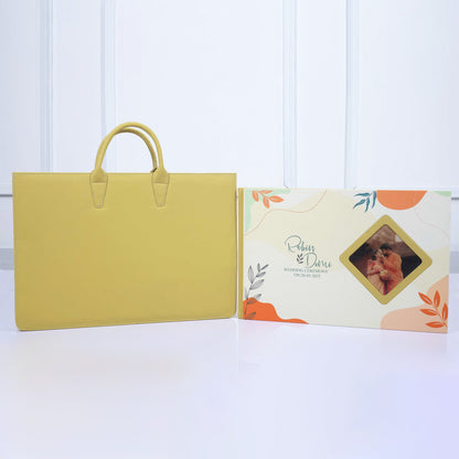 White Leather Printed Cover With Acrylic Window (LS-01) photo 2