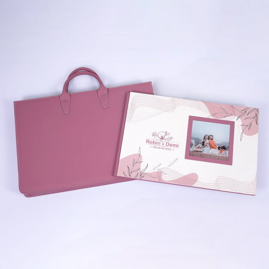 White Leather Printed Cover With Acrylic Window (LS-03) photo 1