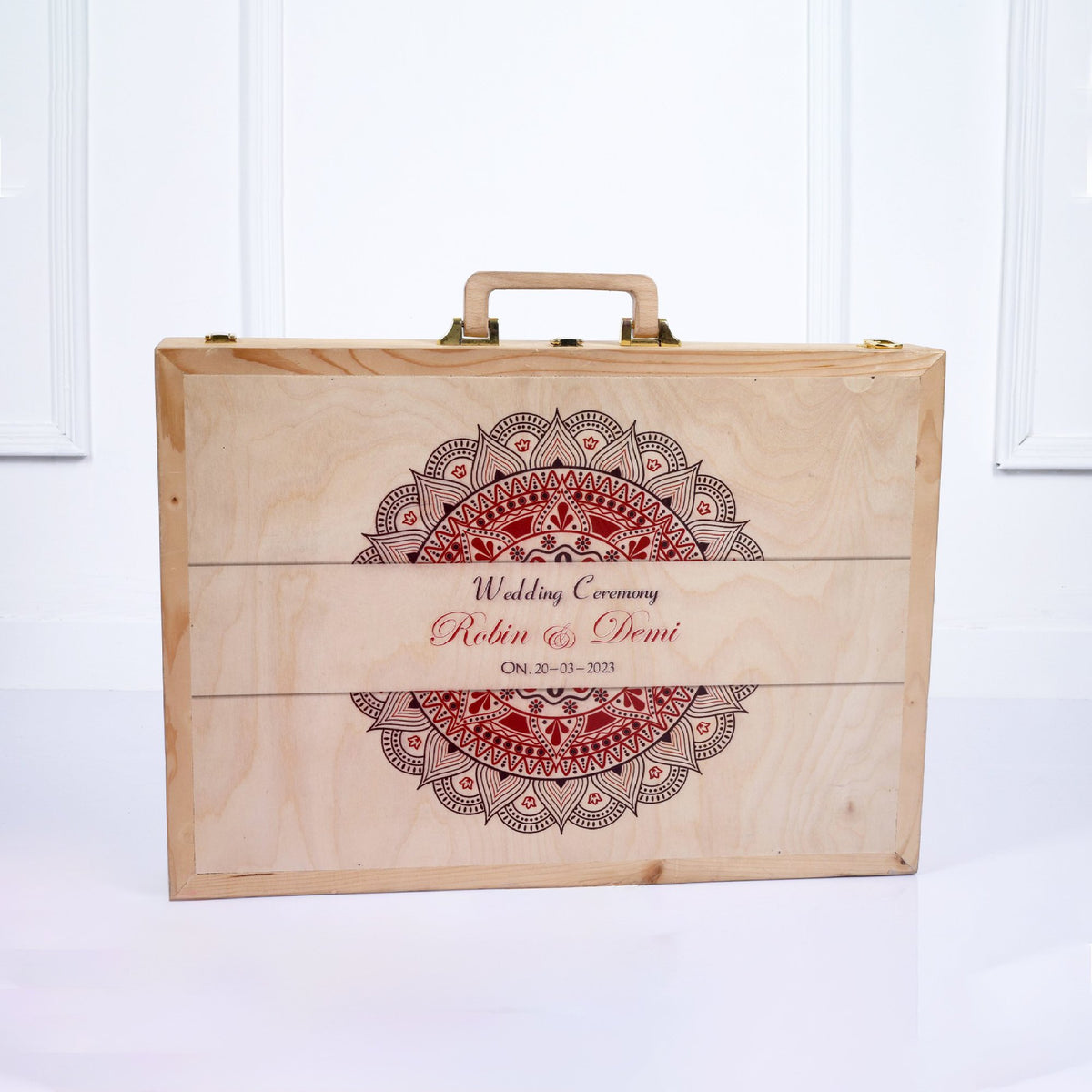 Wooden Double-Decker Briefcase with Text Printing (SG-03) photo 3