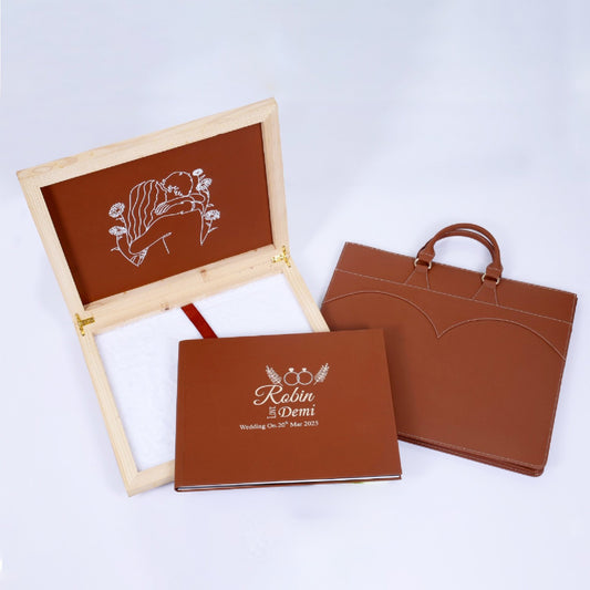 Wooden Flip Frame Box With Text print (SP-08) photo 2