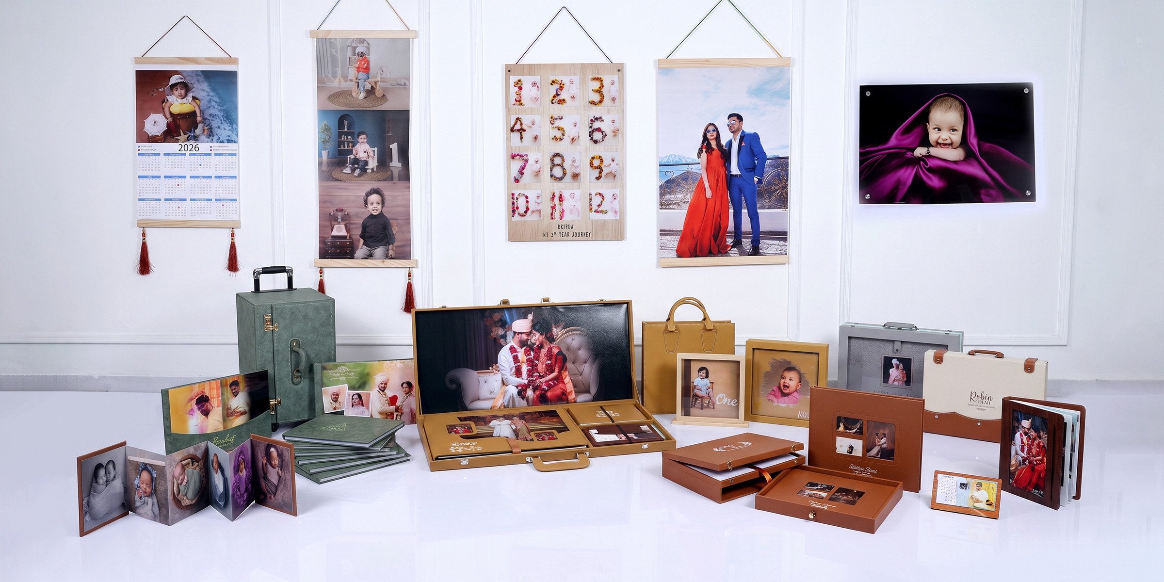 Premium wedding albums, kids keepsakes, photo boxes, frames and calendars